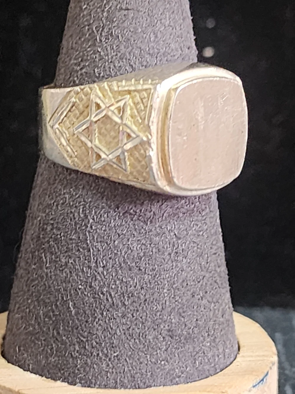 Sterling silver ring, men's signet ring, Star of David jewelry, Magen David ring